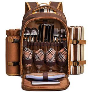 Apollo Walker Picnic Backpack - 4 Person - Brown